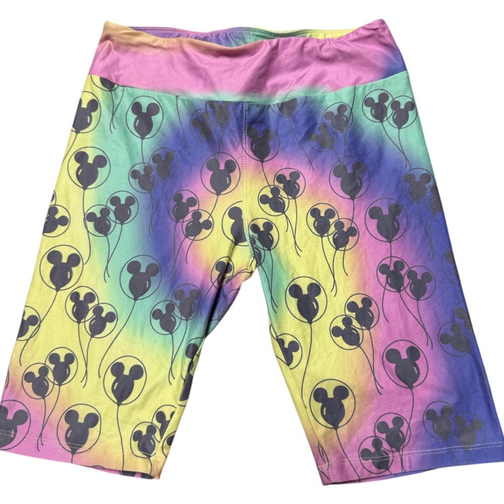 Size Small Authentic Walt Disney Colorful Mickey Balloon Biker Shorts Stretchy✨